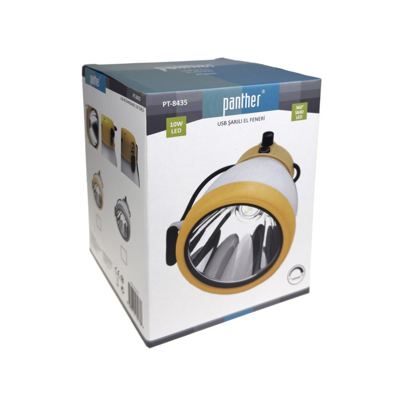 PANTHER PT-8435 USB ŞARJLI EL FENERİ