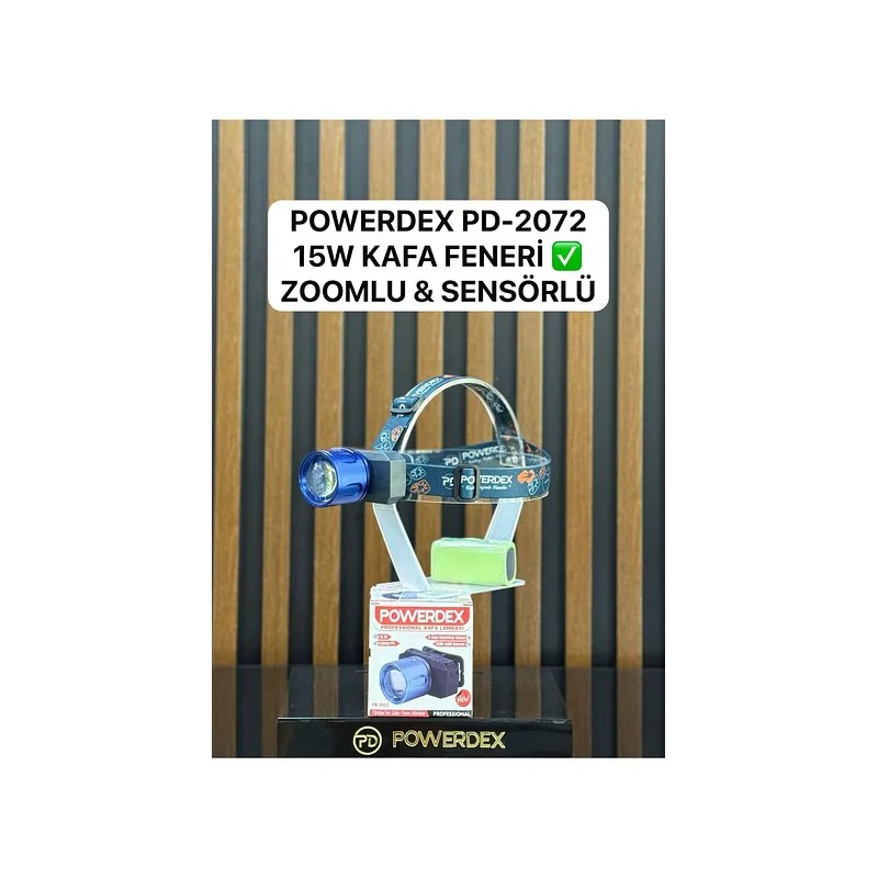 powerdex Pd-2072 15w Zoomlu % Sensörlü Kafa Feneri