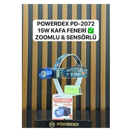 powerdex Pd-2072 15w Zoomlu % Sensörlü Kafa Feneri