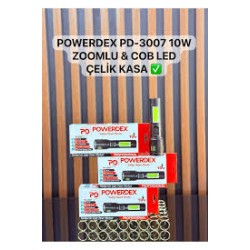 Powerdex PD-3007 Zoomlu Şarjlı El Feneri 10W 1000 Lümen