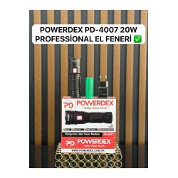 powerdex Pd-4007 Profesyonel Şarjlı 20w 1200 Lümen El feneri