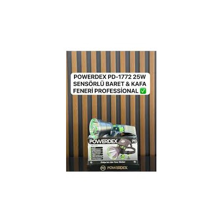 powerdex PD-1772 25 Watt 2000 Lümen Profesyonel Sensörlü Kafa Feneri