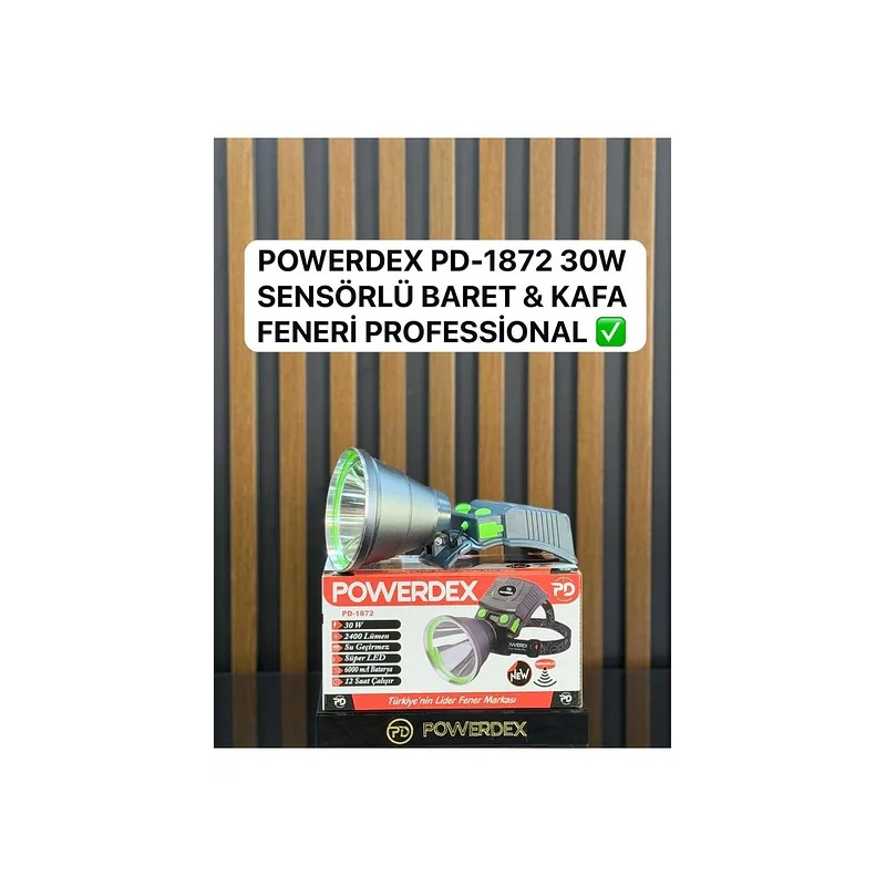 Powerdex PD-1872 Büyük Şarjlı Kafa Lambası 2400 Lümen