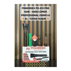 Powerdex PD-815 PRO Zoomlu Profesyonel Avcı Tüfek Feneri 4000 Lümen