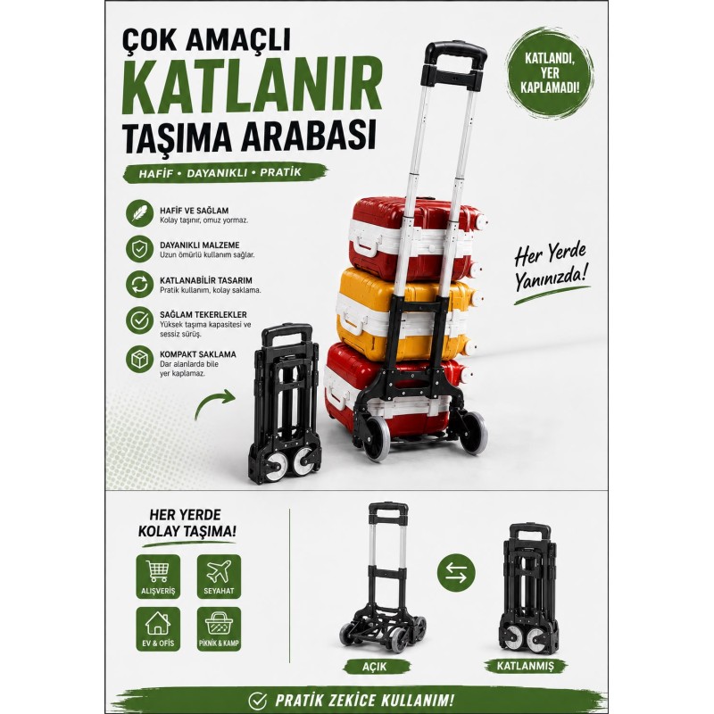 çok amaçlı katlanır taşıma arabası