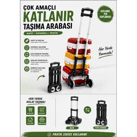 çok amaçlı katlanır taşıma arabası